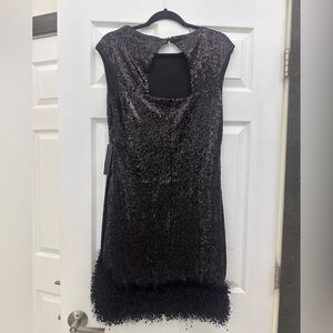 Elegant Black Sequin Dress by Venus Size L